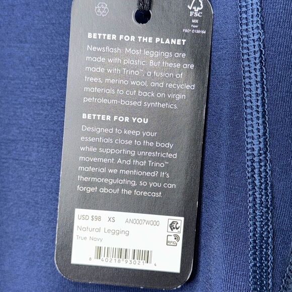 allbirds Natural Leggings in True Navy Womens Size XS - Picture 8 of 10